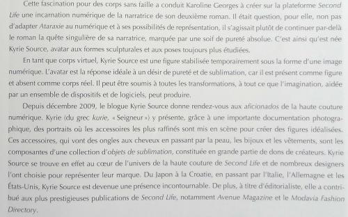 Karoline Georges et les objets de sublimation, Bertrand Gervais, Protée  Volume 39, numéro 1, printemps 2011, p. 59