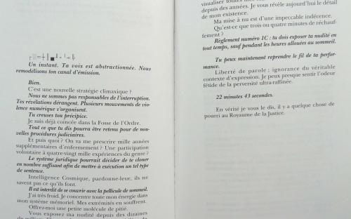 La Mue de l'hermaphrodite, éditions è®e, Paris, 2008 / Leméac éditeur, Montréal, 2001, p. 76-77