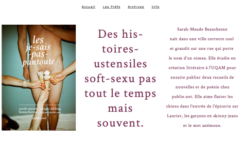 Page d’accueil du site Les Fourchettes.