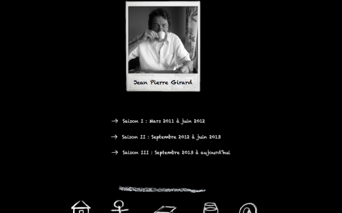 Première page du site de Jean-Pierre Girard, Chroniques de riens.