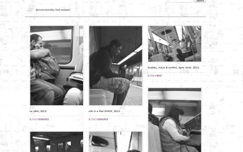 Première page du site Notes de terrain/lignes de fuite. 