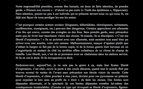 Extrait de l’article La douleur de l’autre, 9/06/2012.