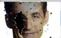 Sur la page d'accueil, depuis l'élection de Sarkozy, on pouvait voir des photographies du présidents, criblées de balles