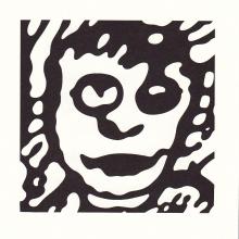 « Doodle », réalisé par Samuel Beckett, sélectionné par Bill Prosser (2008), Human Wishes, a selection of drawings based on the marginalia of Samuel Beckett, Reading, University of Reading.