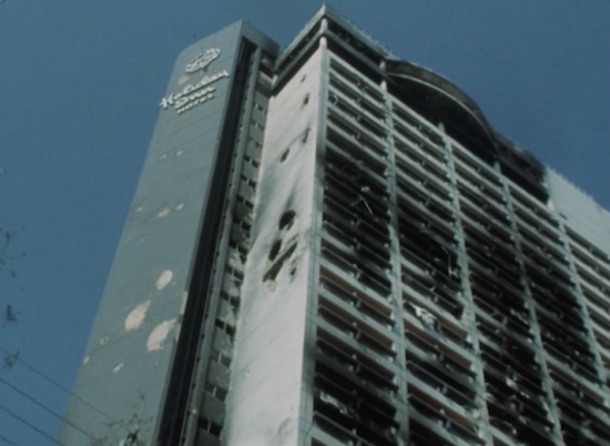 Fig.6 Holiday Inn. Jocelyne Saab (réal.). 1976. Beyrouth, jamais plus. Liban.