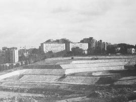 Photo du site de l’hôpital avant sa construction