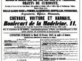 Auteur inconnu. 1847. «La vente d'Alphonsine Plessis».